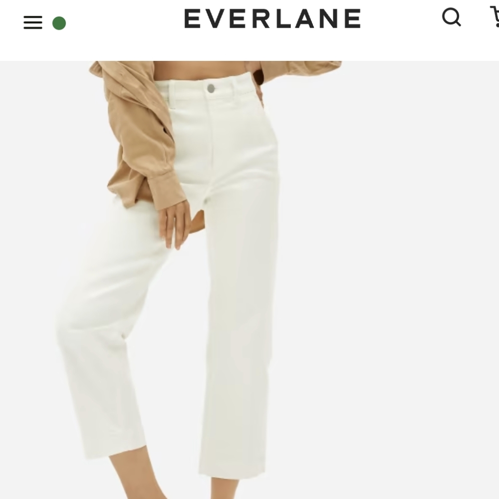 Everlane Straight-leg crop sandstone